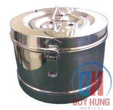 Hộp Hấp Bông Gạc Đồ Vải Tròn 